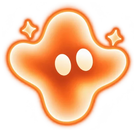 ADDVO waving, surrounded by sparkles